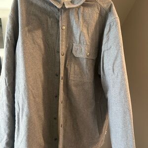 The North Face Men's Gray Button-Up Shirt Jacket